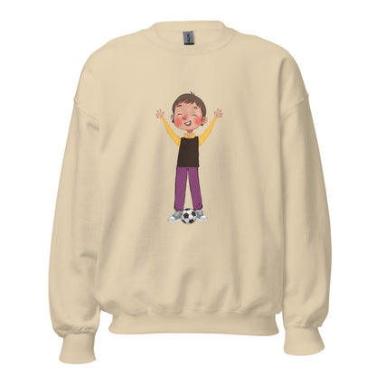 Gazi Character Unisex Crewneck Sweatshirt, Roots & Talks - Sand