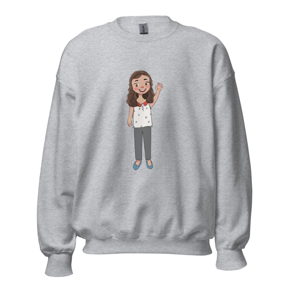 Defne Character Unisex Crewneck Sweatshirt, Roots & Talks - Sport Grey