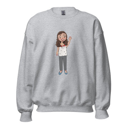 Defne Character Unisex Crewneck Sweatshirt, Roots & Talks - Sport Grey