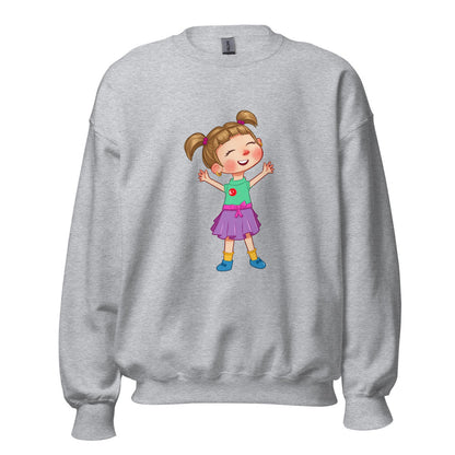 Ela Character Unisex Crewneck Sweatshirt, Roots & Talks - Sport Grey