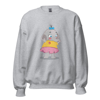 Filiz Elephant Unisex Crewneck Sweatshirt, Roots & Talks - Sport Grey