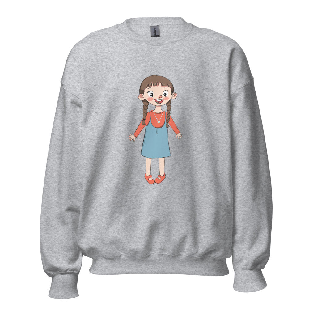 Eylül Character Unisex Crewneck Sweatshirt, Roots & Talks - Sport Grey