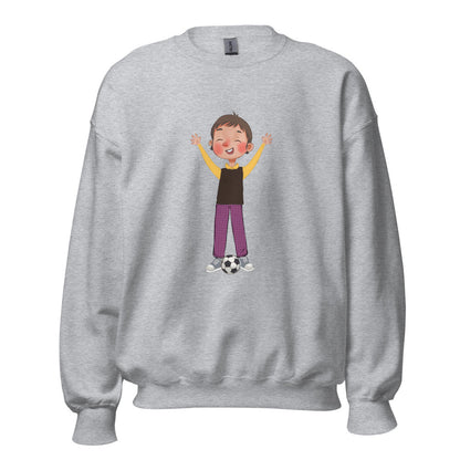 Gazi Character Unisex Crewneck Sweatshirt, Roots & Talks - Sport Grey