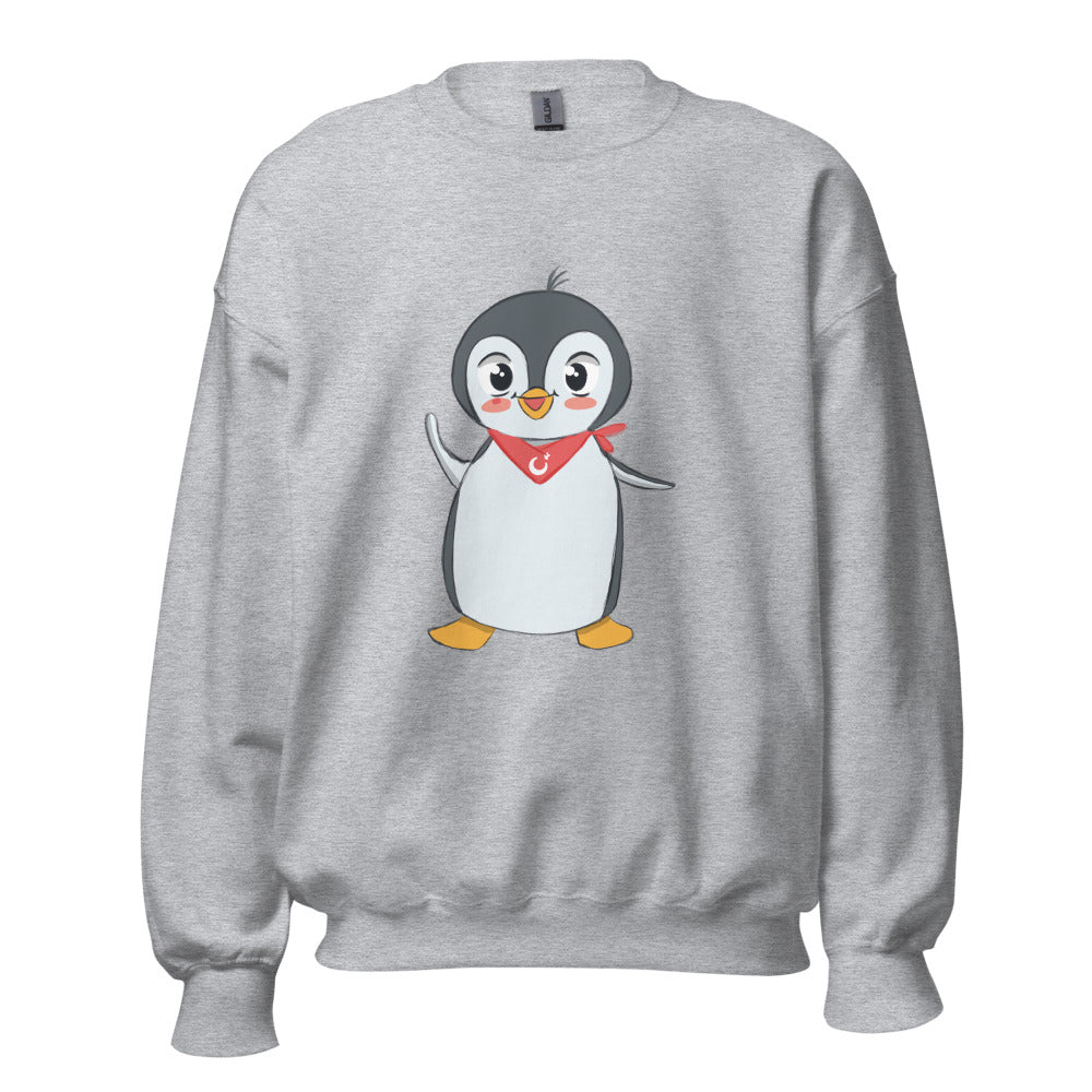 Pingucan Penguin Unisex Crewneck Sweatshirt, Roots & Talks - Sport Grey