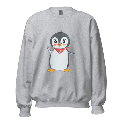 Pingucan Penguin Unisex Crewneck Sweatshirt, Roots & Talks - Sport Grey