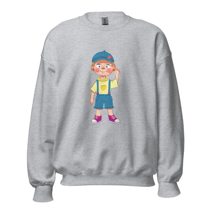 Giray Character Unisex Crewneck Sweatshirt, Roots & Talks - Sport Grey