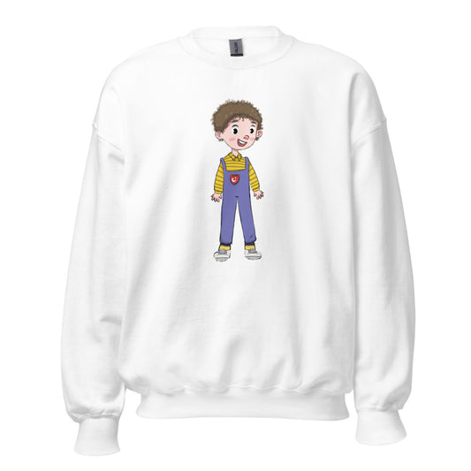 Ahmet Character Unisex Crewneck Sweatshirt, Roots & Talks - White