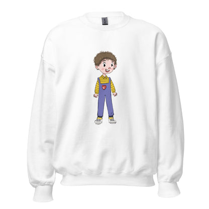 Ahmet Character Unisex Crewneck Sweatshirt, Roots & Talks - White