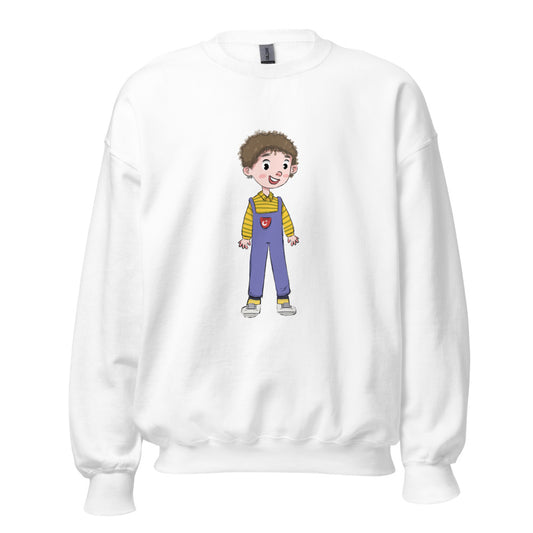 Ahmet Character Unisex Crewneck Sweatshirt, Roots & Talks - White