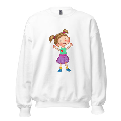 Ela Character Unisex Crewneck Sweatshirt, Roots & Talks - White
