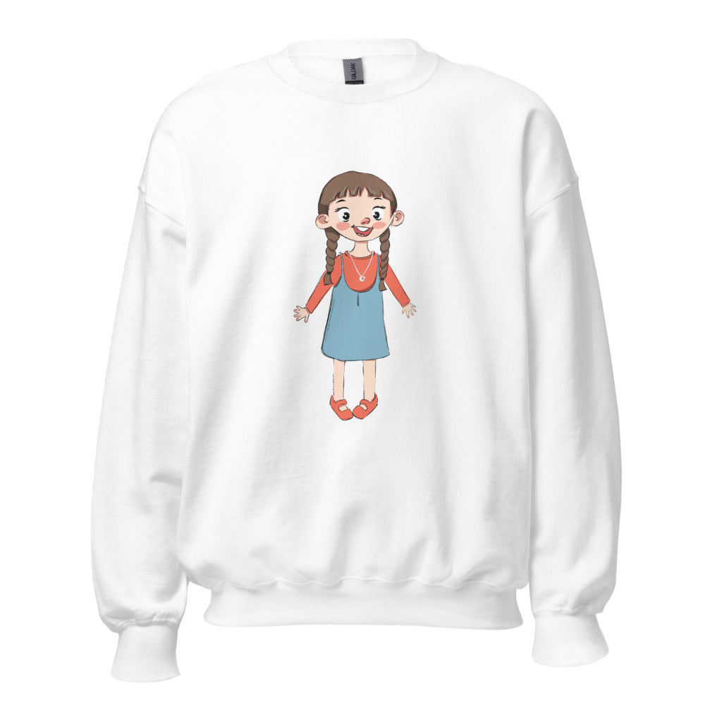 Eylül Character Unisex Crewneck Sweatshirt, Roots & Talks - White