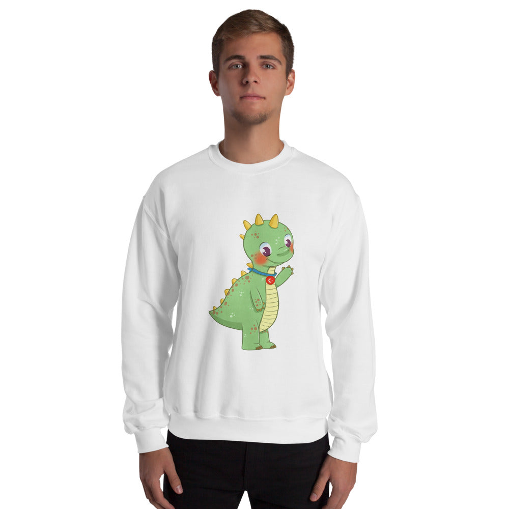 Dino Dinosaur Unisex Crewneck Sweatshirt, Roots & Talks - lifestyle photo 2