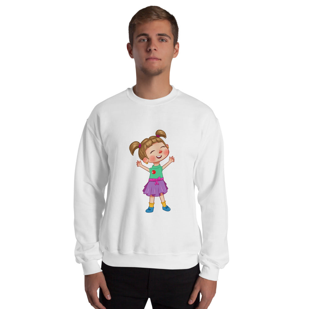 Ela Character Unisex Crewneck Sweatshirt, Roots & Talks - lifestyle photo 2