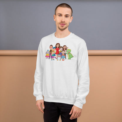 All the Characters Together Unisex Crewneck Sweatshirt, Roots & Talks - lifestyle photo 1