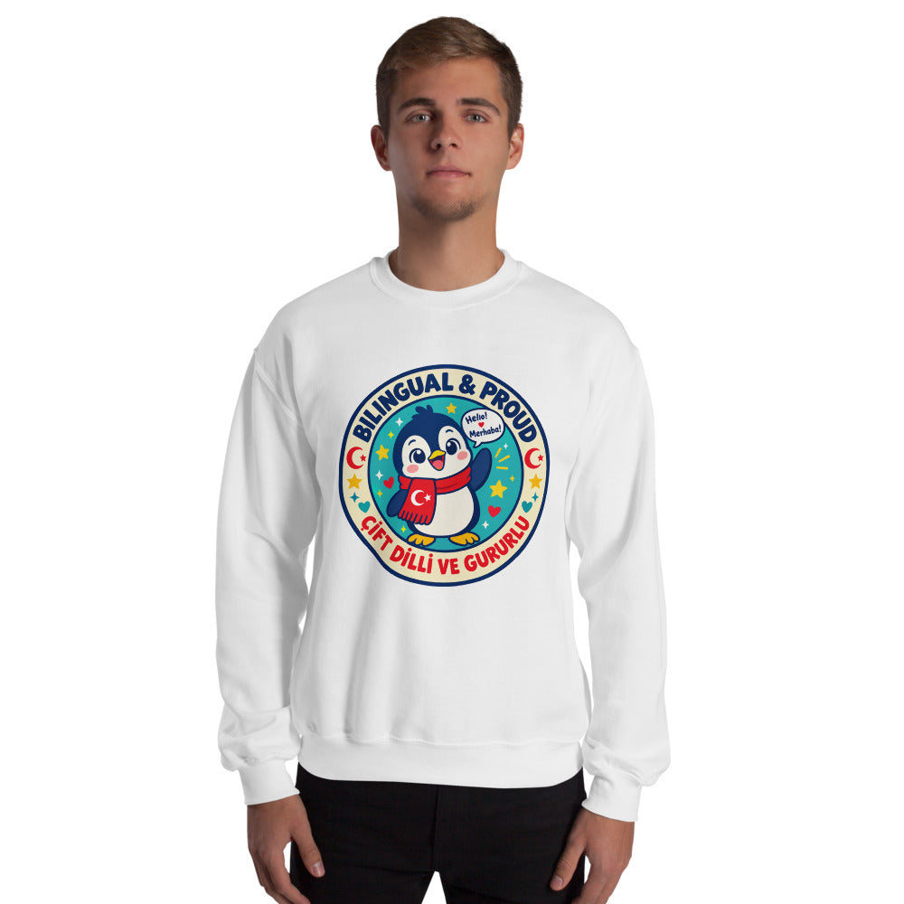 Bilingual & Proud Unisex Crewneck Sweatshirt, Roots & Talks - lifestyle photo 2
