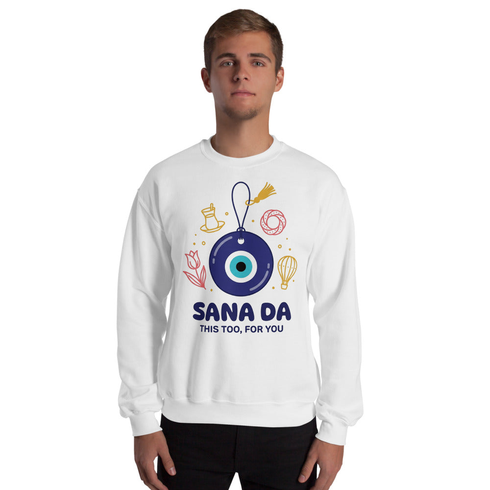 Sana Da Unisex Crewneck Sweatshirt, Roots & Talks - lifestyle photo 2