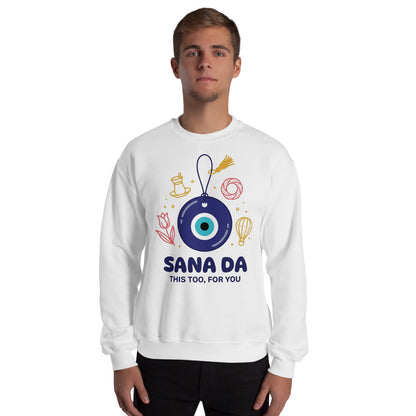 Sana Da Unisex Crewneck Sweatshirt, Roots & Talks - lifestyle photo 2