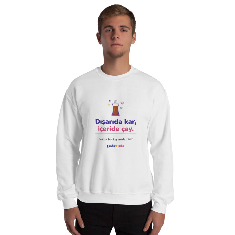Dışarıda Kar, İçeride Çay Unisex Crewneck Sweatshirt, Roots & Talks - lifestyle photo 2