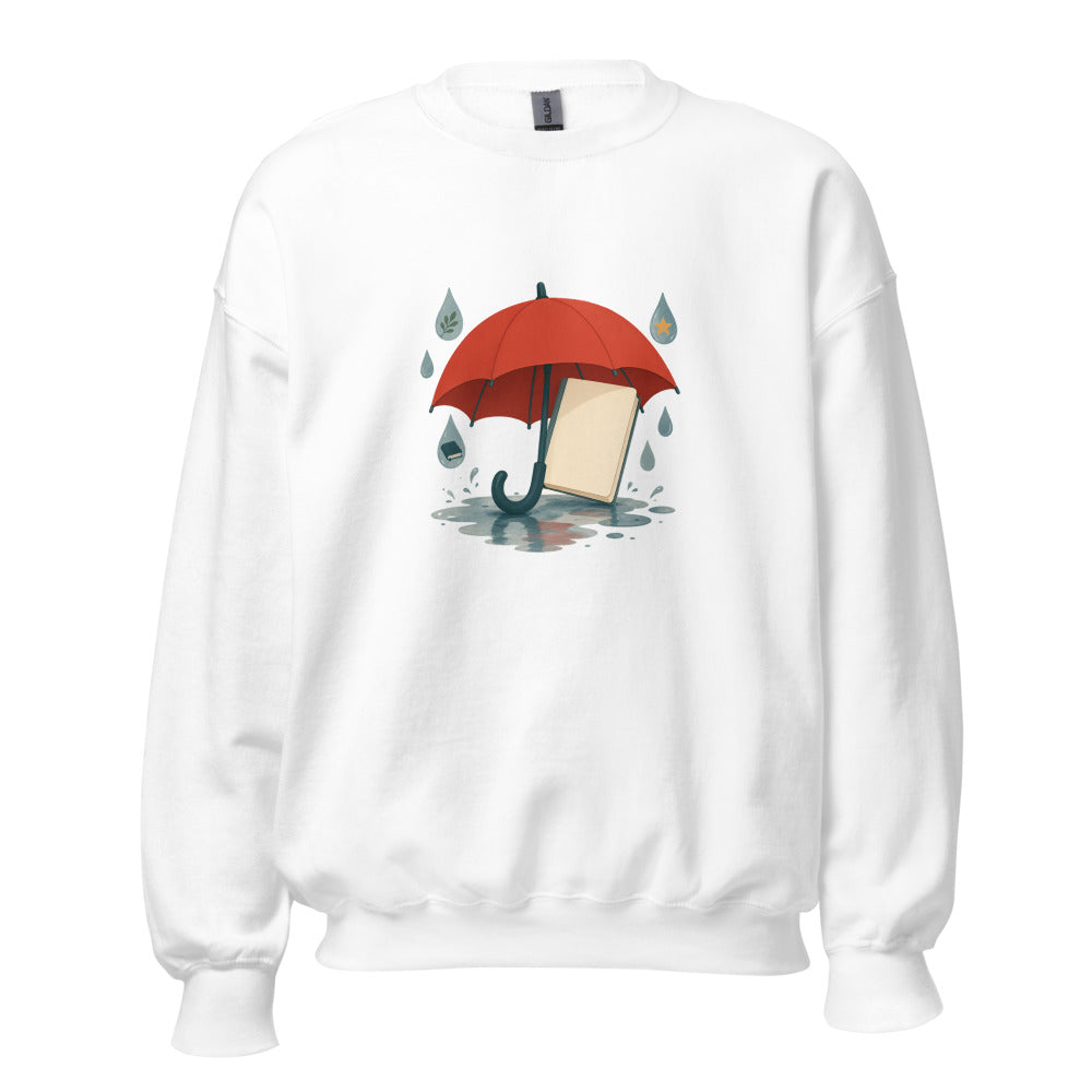 Word Umbrella Unisex Crewneck Sweatshirt, Roots & Talks - White