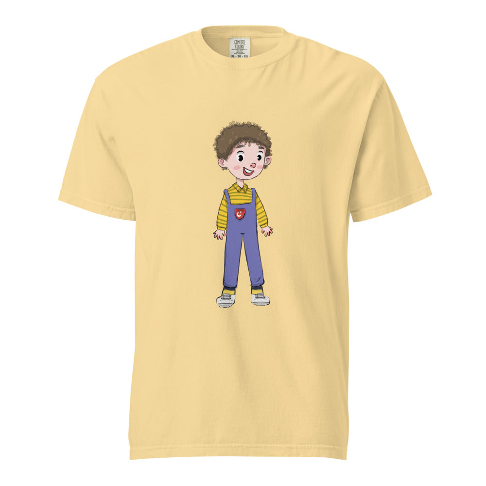Ahmet Character Unisex Garment-Dyed Heavyweight T-Shirt, Roots & Talks - Butter