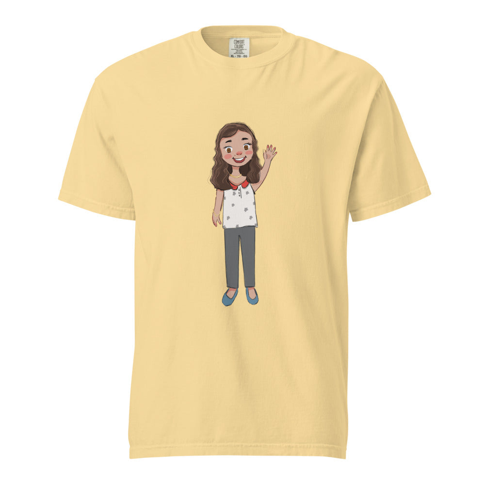 Defne Character Unisex Garment-Dyed Heavyweight T-Shirt, Roots & Talks - Butter