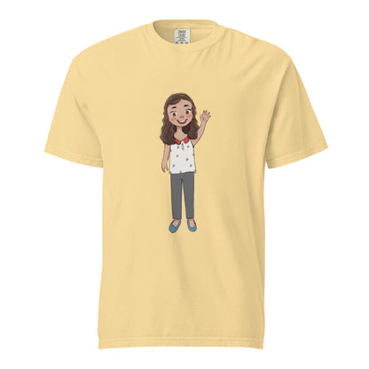 Defne Character Unisex Garment-Dyed Heavyweight T-Shirt, Roots & Talks - Butter