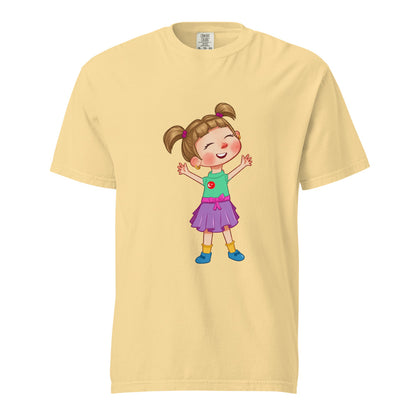 Ela Character Unisex Garment-Dyed Heavyweight T-Shirt, Roots & Talks - Butter
