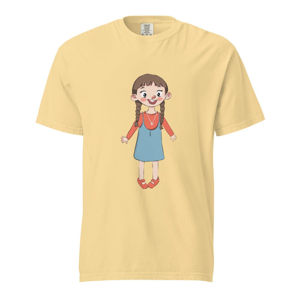 Eylül Character Unisex Garment-Dyed Heavyweight T-Shirt, Roots & Talks - Butter