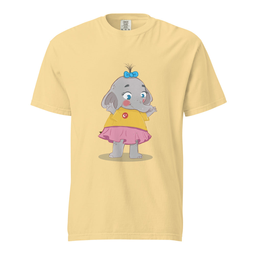 Filiz Elephant Unisex Garment-Dyed Heavyweight T-Shirt, Roots & Talks - Butter