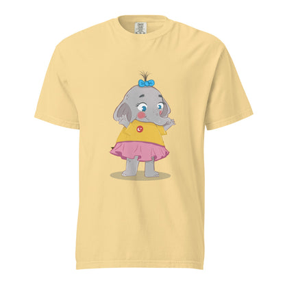Filiz Elephant Unisex Garment-Dyed Heavyweight T-Shirt, Roots & Talks - Butter