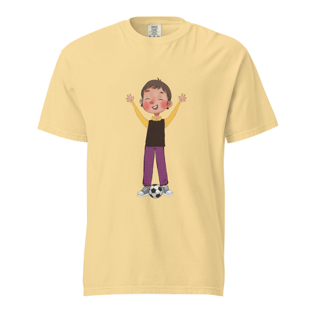 Gazi Character Unisex Garment-Dyed Heavyweight T-Shirt, Roots & Talks - Butter