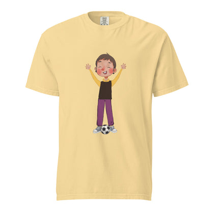 Gazi Character Unisex Garment-Dyed Heavyweight T-Shirt, Roots & Talks - Butter
