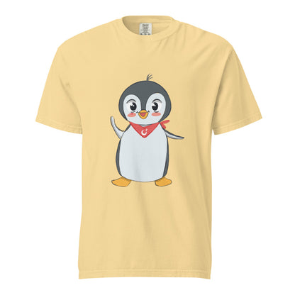 Pingucan Penguin Unisex Garment-Dyed Heavyweight T-Shirt, Roots & Talks - Butter