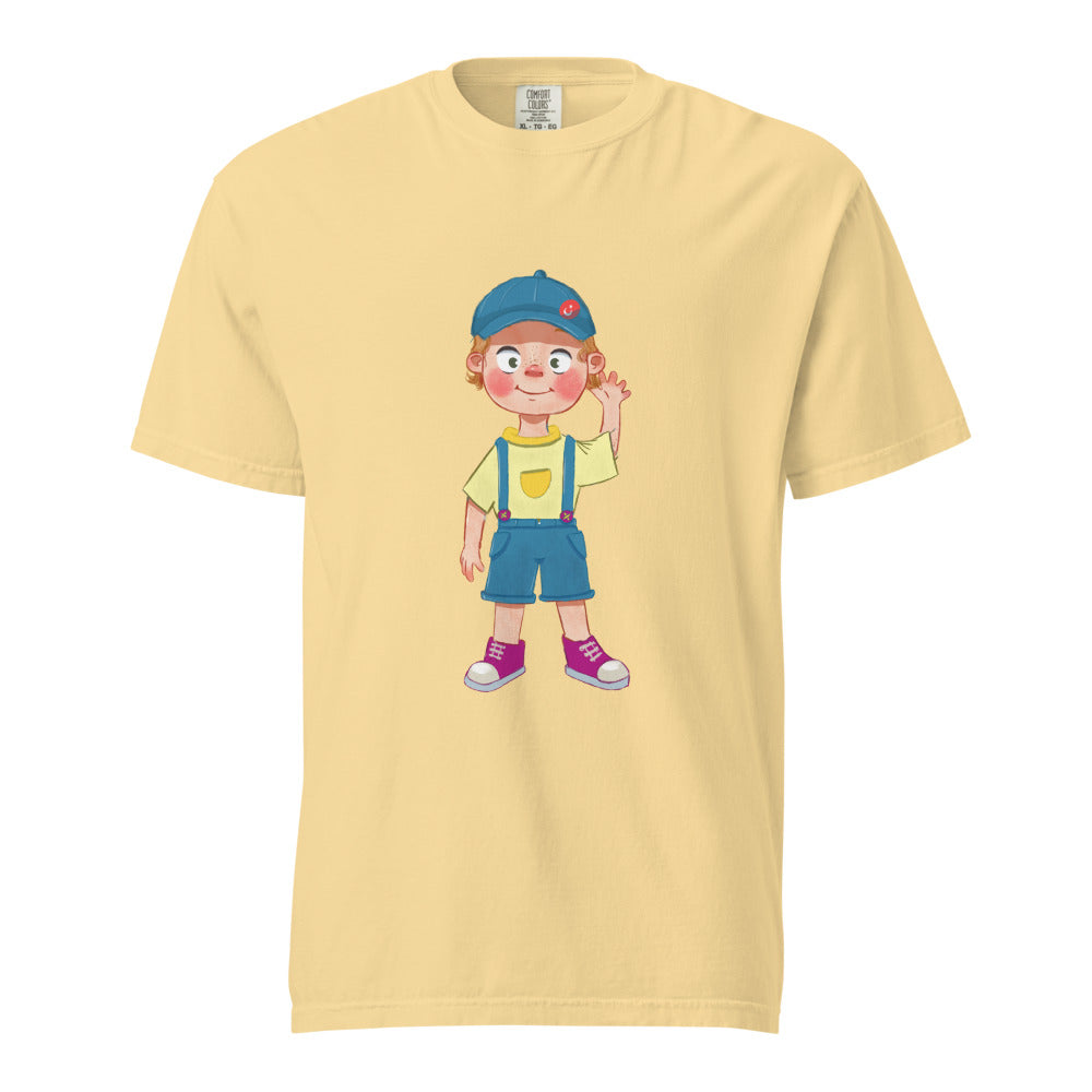 Giray Character Unisex Garment-Dyed Heavyweight T-Shirt, Roots & Talks - Butter