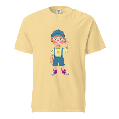 Giray Character Unisex Garment-Dyed Heavyweight T-Shirt, Roots & Talks - Butter