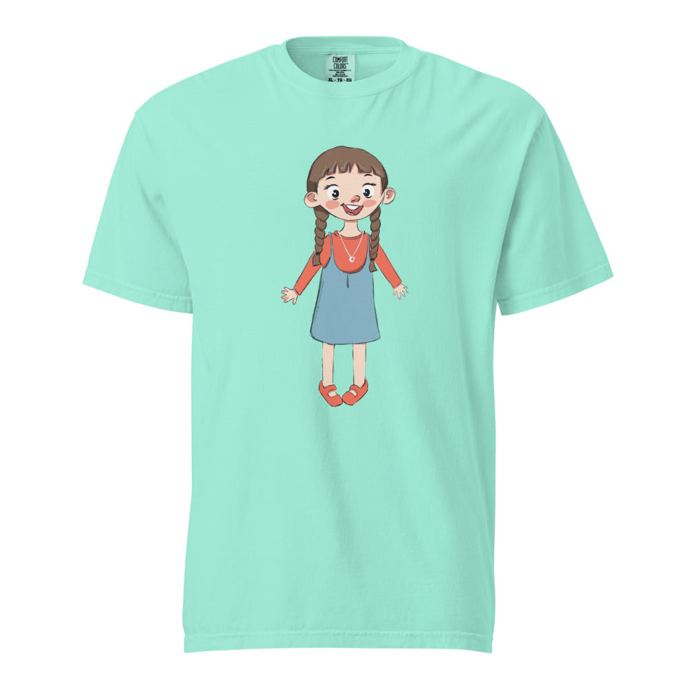 Eylül Character Unisex Garment-Dyed Heavyweight T-Shirt, Roots & Talks - Chalky Mint