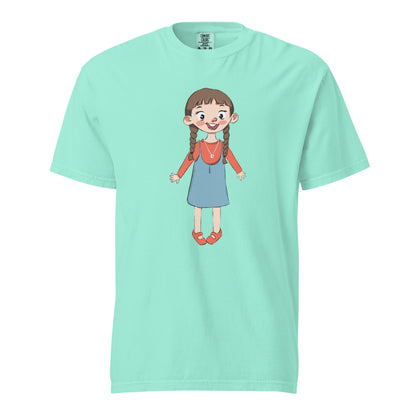 Eylül Character Unisex Garment-Dyed Heavyweight T-Shirt, Roots & Talks - Chalky Mint