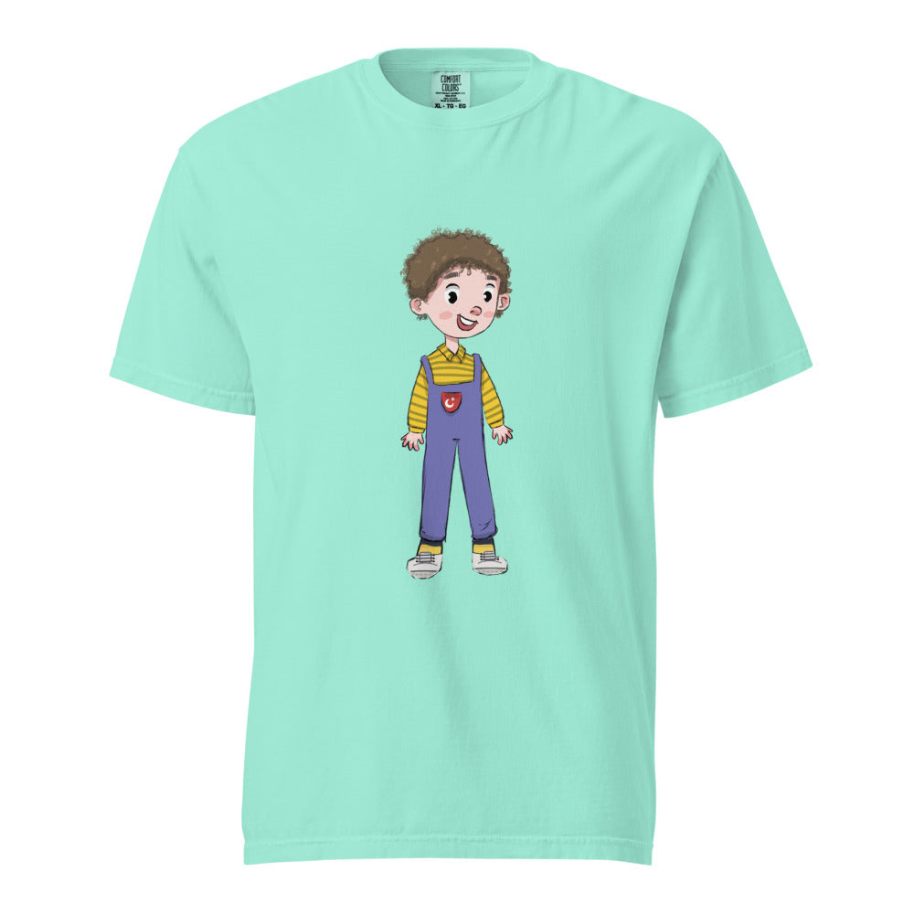 Ahmet Character Unisex Garment-Dyed Heavyweight T-Shirt, Roots & Talks - Chalky Mint