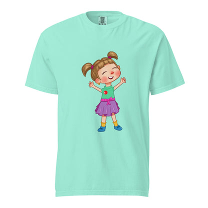 Ela Character Unisex Garment-Dyed Heavyweight T-Shirt, Roots & Talks - Chalky Mint