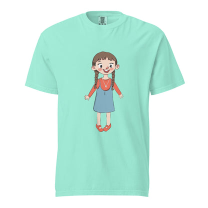 Eylül Character Unisex Garment-Dyed Heavyweight T-Shirt, Roots & Talks - Chalky Mint