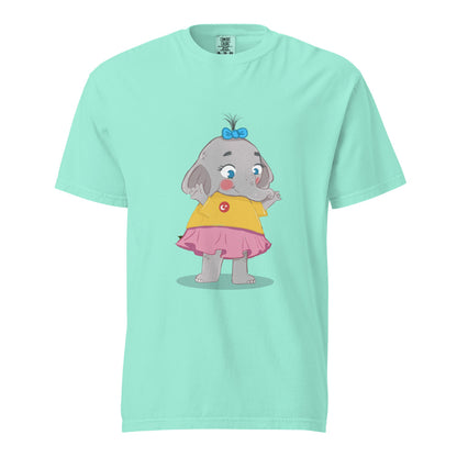 Filiz Elephant Unisex Garment-Dyed Heavyweight T-Shirt, Roots & Talks - Chalky Mint