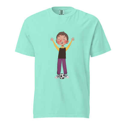 Gazi Character Unisex Garment-Dyed Heavyweight T-Shirt, Roots & Talks - Chalky Mint