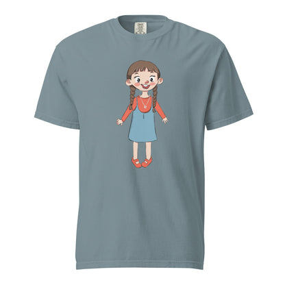 Eylül Character Unisex Garment-Dyed Heavyweight T-Shirt, Roots & Talks - Ice Blue