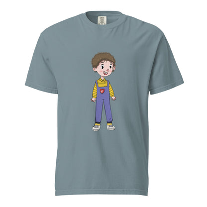 Ahmet Character Unisex Garment-Dyed Heavyweight T-Shirt, Roots & Talks - Ice Blue
