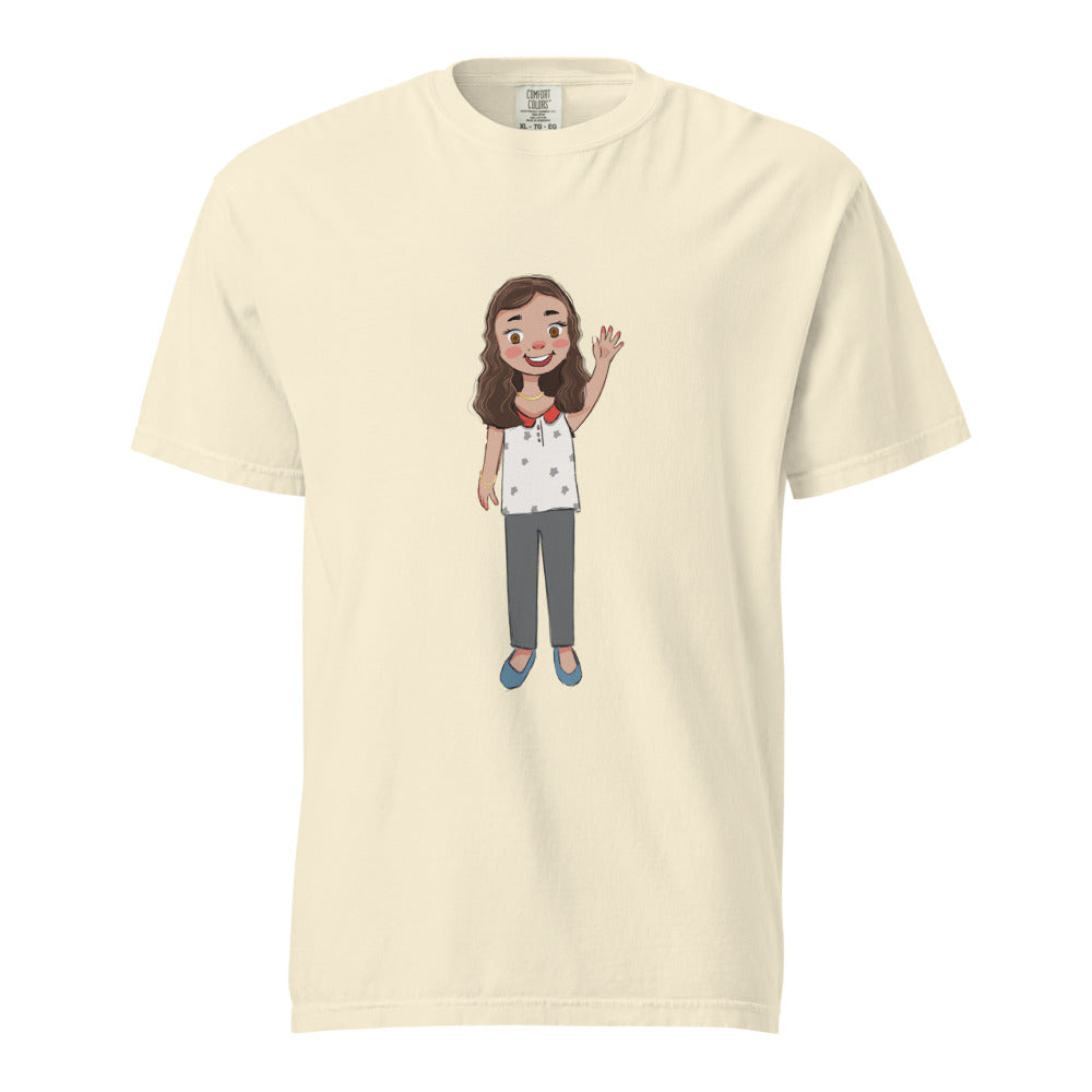 Defne Character Unisex Garment-Dyed Heavyweight T-Shirt, Roots & Talks - Ivory