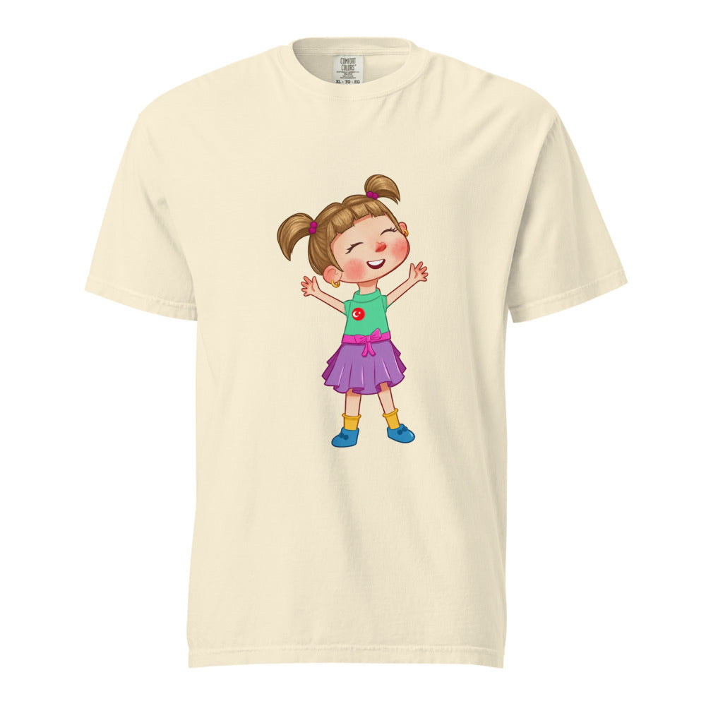 Ela Character Unisex Garment-Dyed Heavyweight T-Shirt, Roots & Talks - Ivory