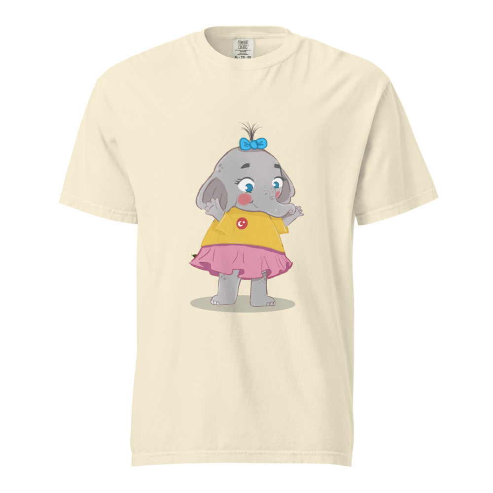 Filiz Elephant Unisex Garment-Dyed Heavyweight T-Shirt, Roots & Talks - Ivory