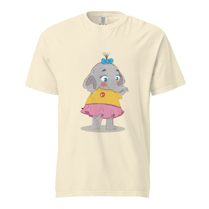 Filiz Elephant Unisex Garment-Dyed Heavyweight T-Shirt, Roots & Talks - Ivory