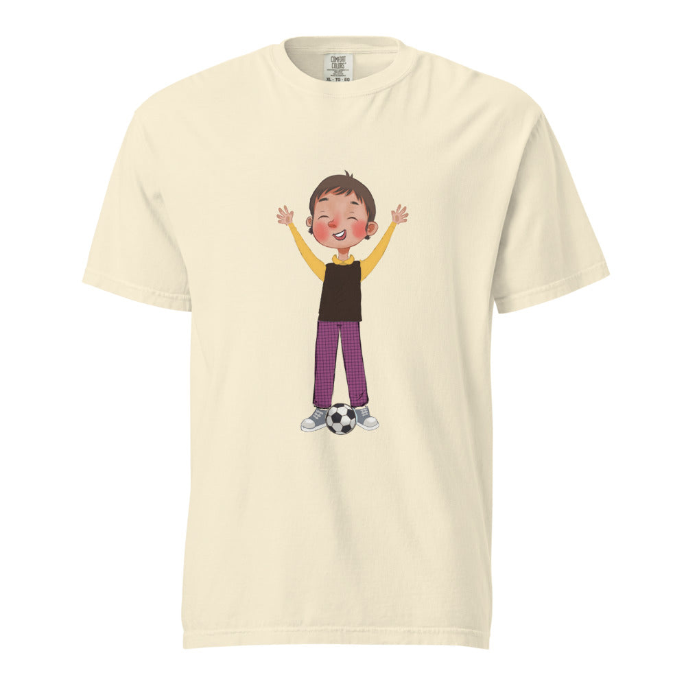 Gazi Character Unisex Garment-Dyed Heavyweight T-Shirt, Roots & Talks - Ivory