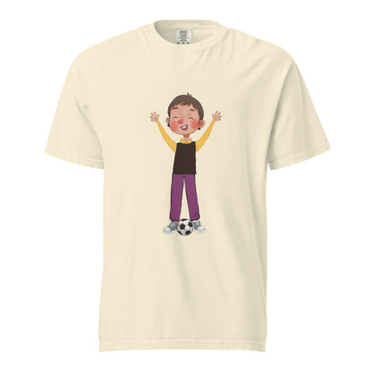 Gazi Character Unisex Garment-Dyed Heavyweight T-Shirt, Roots & Talks - Ivory